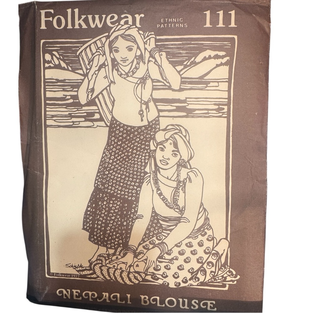 SEWING PATTERN UNCUT WOMENS Traditional Nepali Blouse Customize Size Needed VTG